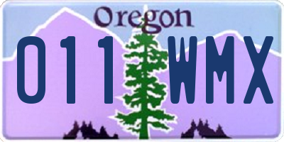 OR license plate 011WMX