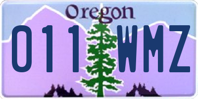 OR license plate 011WMZ