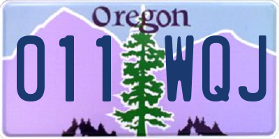 OR license plate 011WQJ