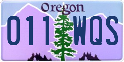 OR license plate 011WQS