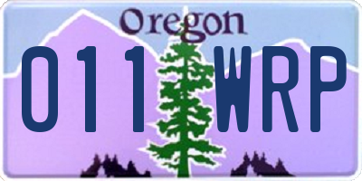 OR license plate 011WRP
