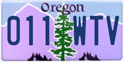 OR license plate 011WTV