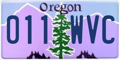 OR license plate 011WVC