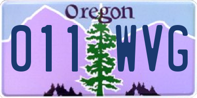 OR license plate 011WVG