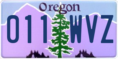 OR license plate 011WVZ