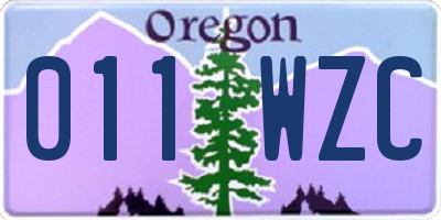 OR license plate 011WZC