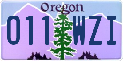 OR license plate 011WZI