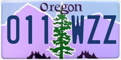 OR license plate 011WZZ
