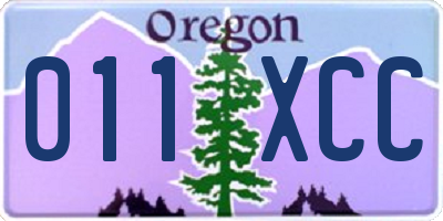OR license plate 011XCC