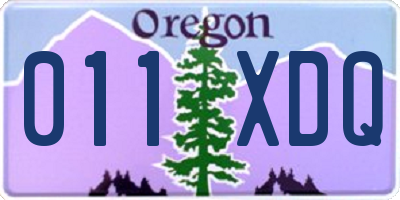 OR license plate 011XDQ