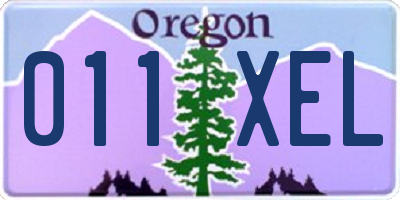 OR license plate 011XEL