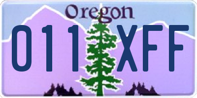 OR license plate 011XFF