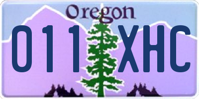 OR license plate 011XHC