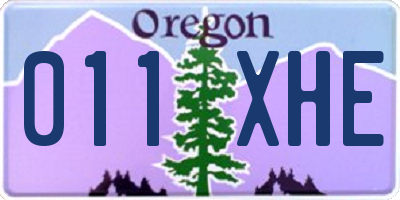 OR license plate 011XHE