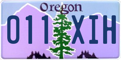 OR license plate 011XIH