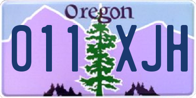 OR license plate 011XJH