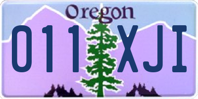 OR license plate 011XJI