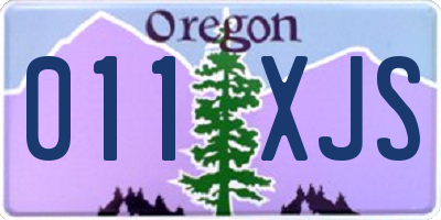OR license plate 011XJS