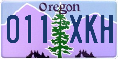 OR license plate 011XKH