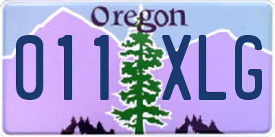 OR license plate 011XLG
