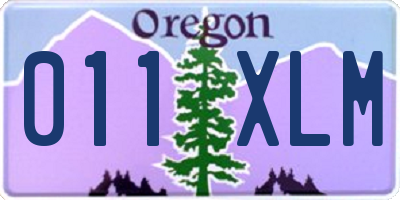 OR license plate 011XLM