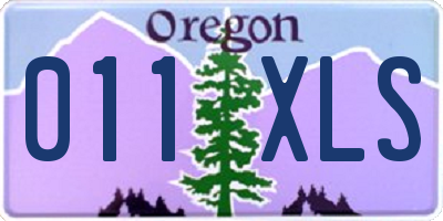 OR license plate 011XLS