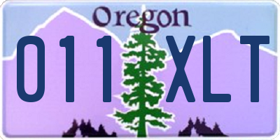 OR license plate 011XLT