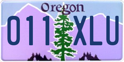 OR license plate 011XLU