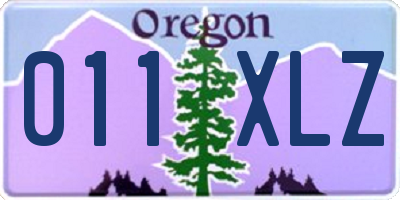 OR license plate 011XLZ