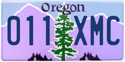 OR license plate 011XMC
