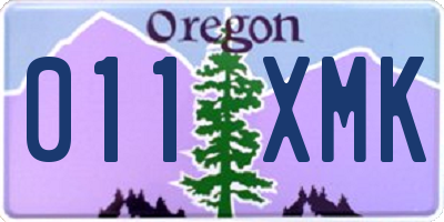 OR license plate 011XMK