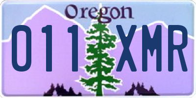 OR license plate 011XMR