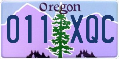 OR license plate 011XQC