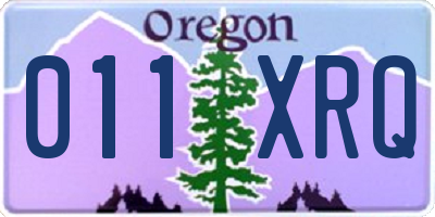 OR license plate 011XRQ