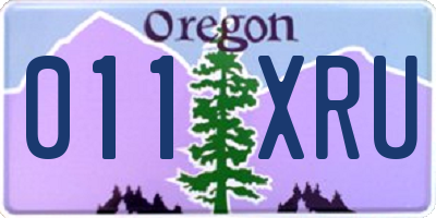 OR license plate 011XRU