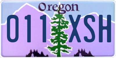 OR license plate 011XSH