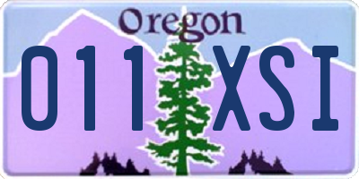 OR license plate 011XSI