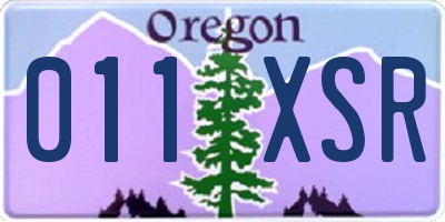 OR license plate 011XSR