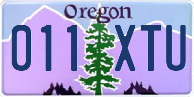 OR license plate 011XTU