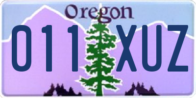 OR license plate 011XUZ