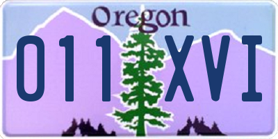 OR license plate 011XVI