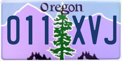 OR license plate 011XVJ