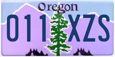 OR license plate 011XZS
