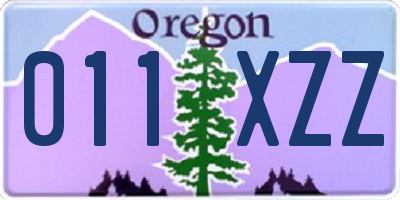 OR license plate 011XZZ