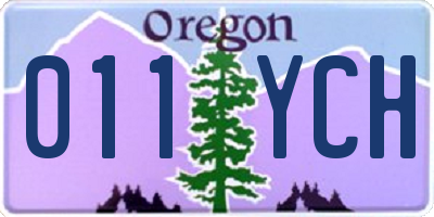 OR license plate 011YCH