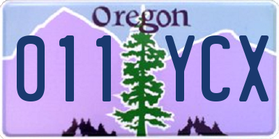 OR license plate 011YCX