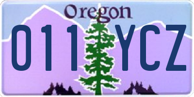 OR license plate 011YCZ