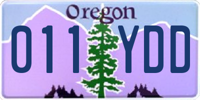 OR license plate 011YDD