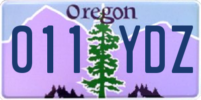 OR license plate 011YDZ