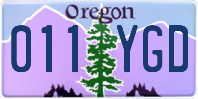 OR license plate 011YGD